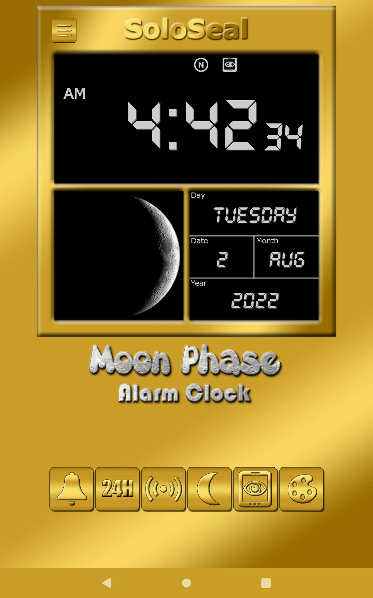 Moon Phase Alarm Clock screenshot