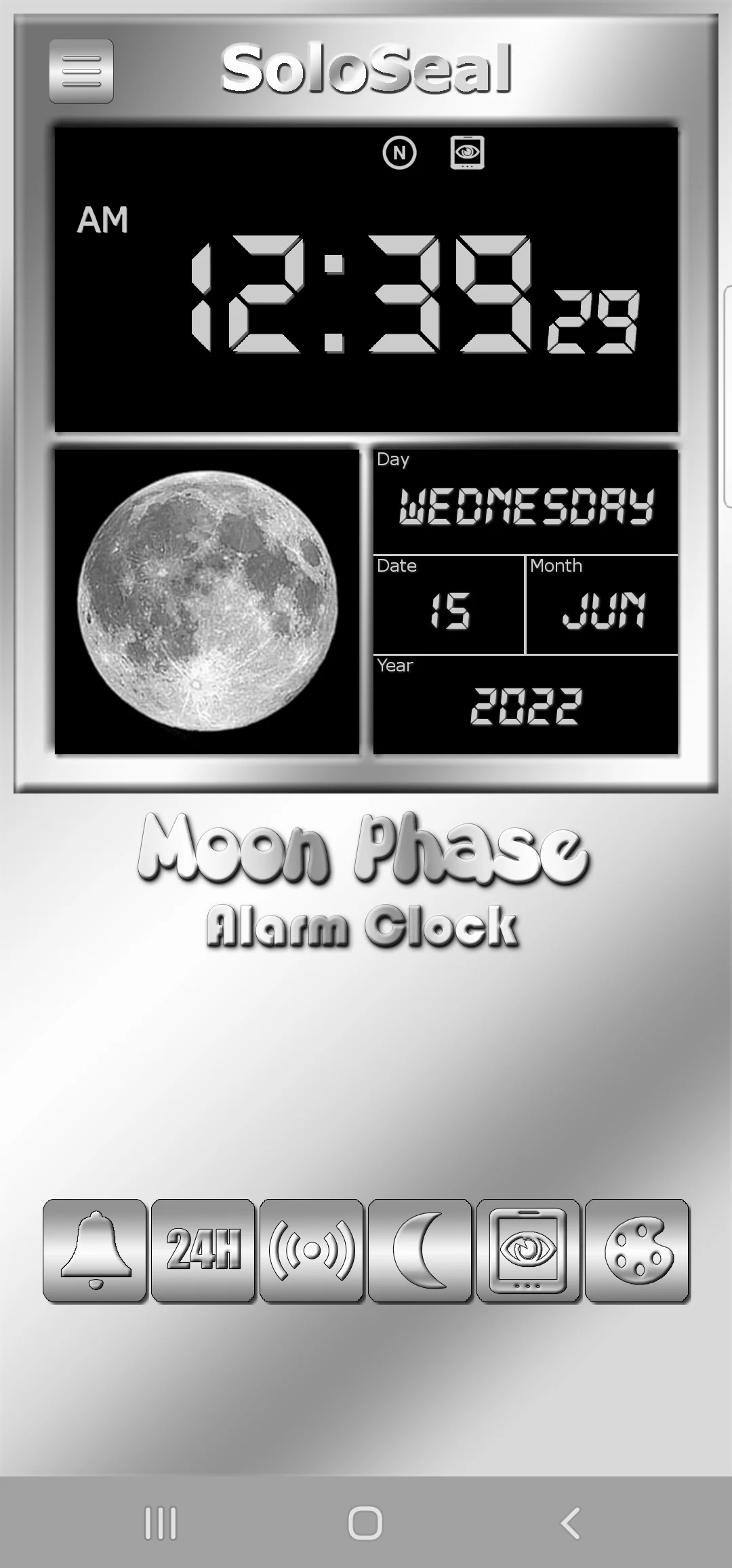 Moon Phase Alarm Clock screenshot