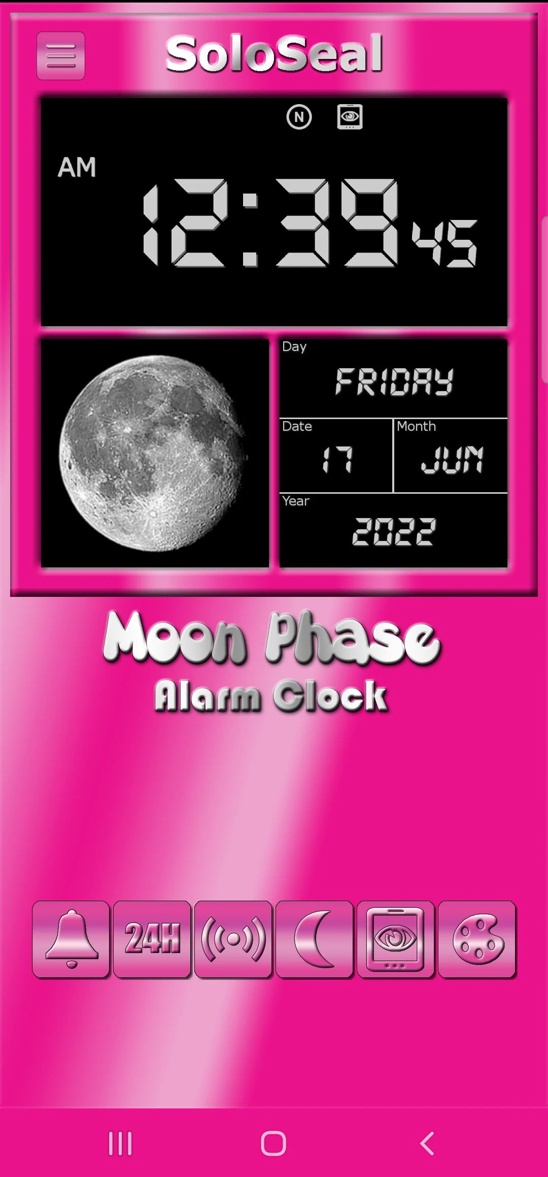 Moon Phase Alarm Clock screenshot