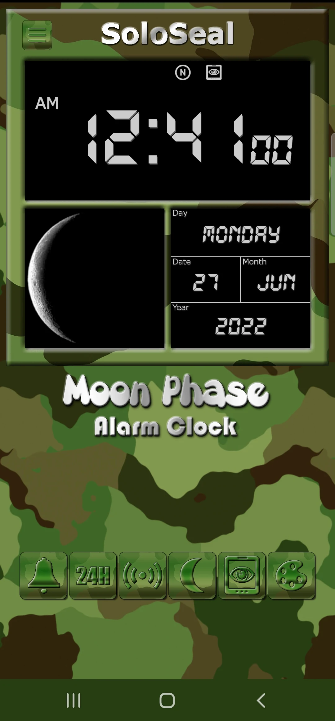 Moon Phase Alarm Clock screenshot