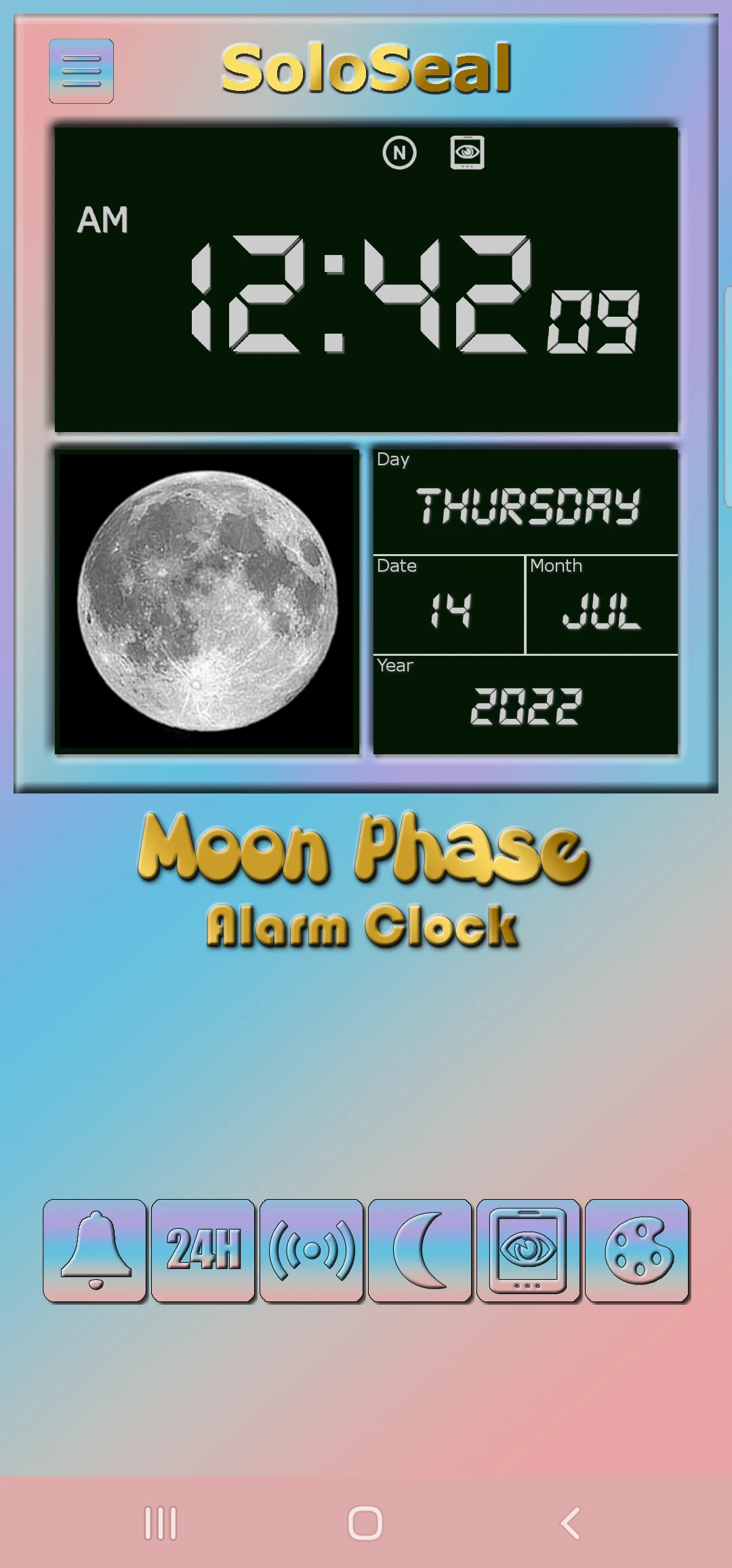 Moon Phase Alarm Clock screenshot